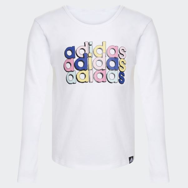 T-shirt Manches Longues Col Rond 23 Adidas Blanc