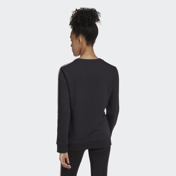 Sweat Adidas Essentials 3 Bandes Polaire Noir