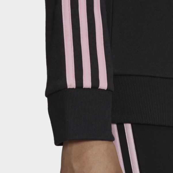 Sweat Adidas Essentials 3 Bandes Polaire Noir