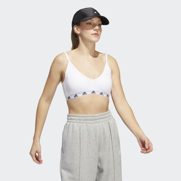 Soutien-gorge Léger Adidas Purebare Light-support Blanc
