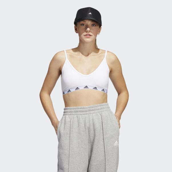 Soutien-gorge à Maintien Léger Purebare Blanc Adidas