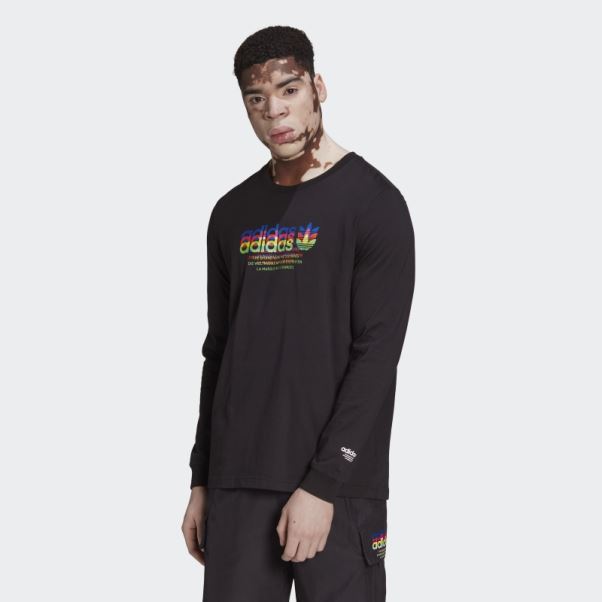 T-shirt Hyperreal Manches Longues Adidas Noir