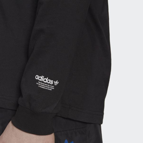 T-shirt Hyperreal Manches Longues Adidas Noir