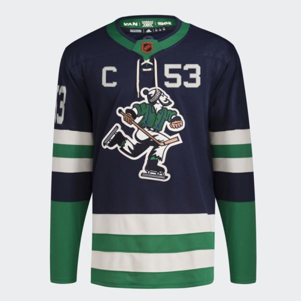 Canucks Horvat Authentique Reverse Retro Wordmark Maillot Adidas Bleu Marine 09 Ccm-sld