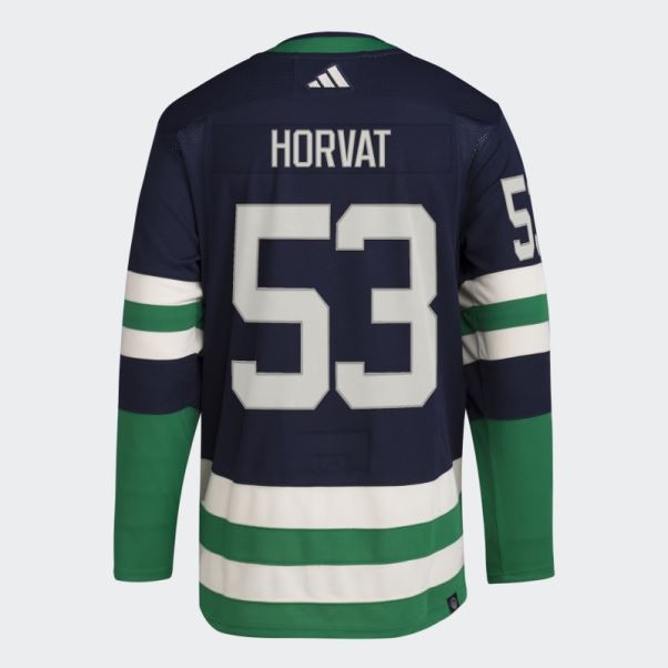 Canucks Horvat Authentique Reverse Retro Wordmark Maillot Adidas Bleu Marine 09 Ccm-sld