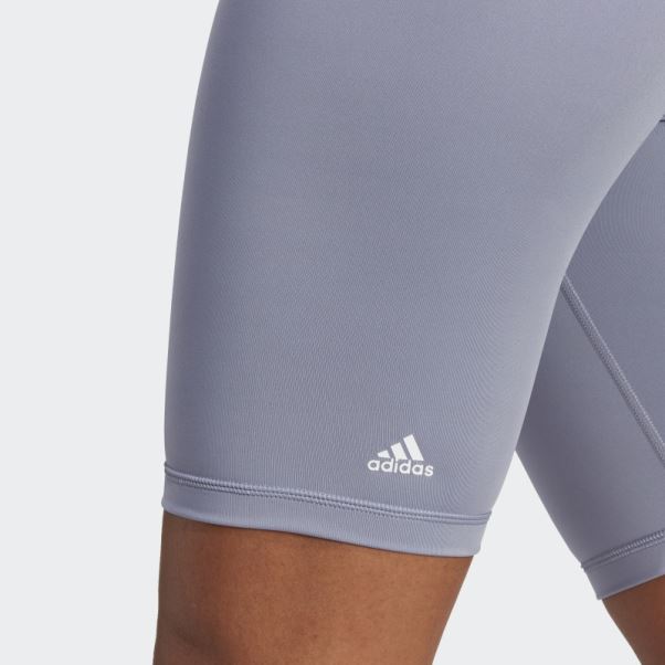 Leggings Courts Optime Training Bike Violet Argent Adidas