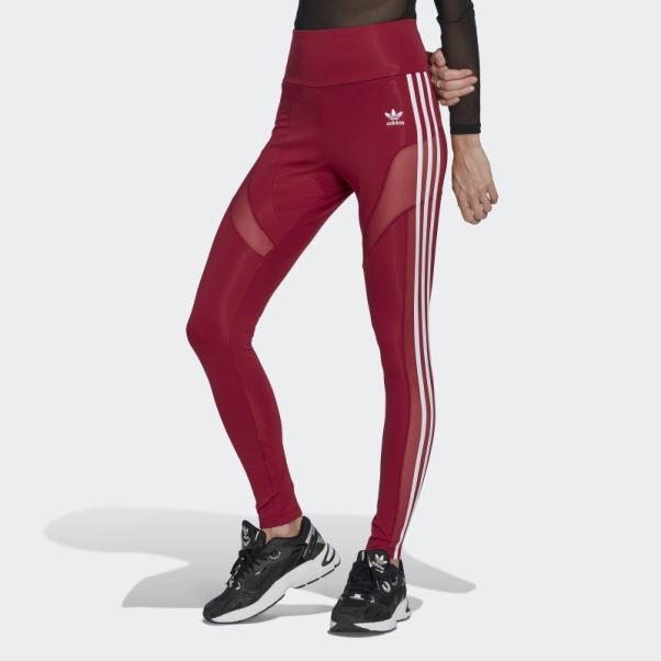 Legging Trèfle Adicolor Bordeaux Adidas