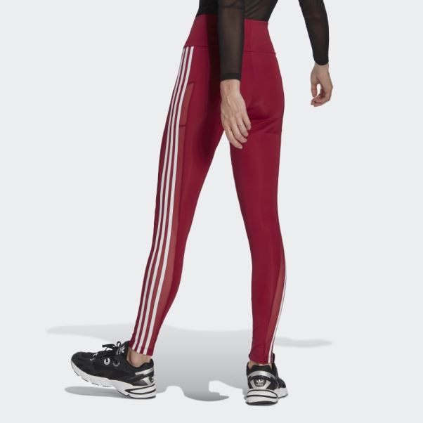 Legging Trèfle Adicolor Bordeaux Adidas