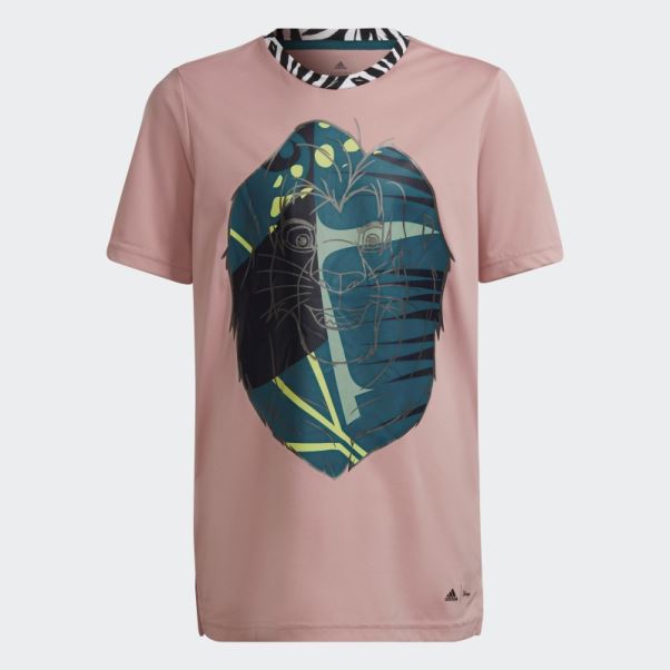 T-shirt Adidas X Disney Le Roi Lion Mauve