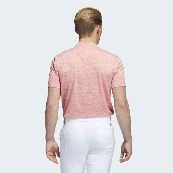 Polo Adidas Orange à Rayures Texturées