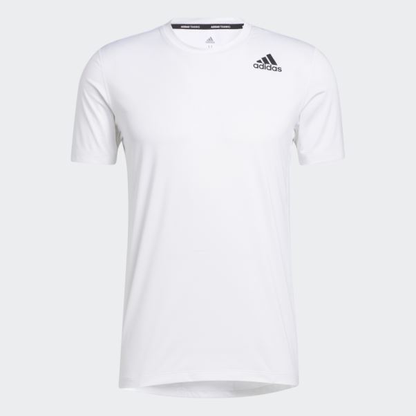 Adidas Techfit T-shirt Ajusté Blanc