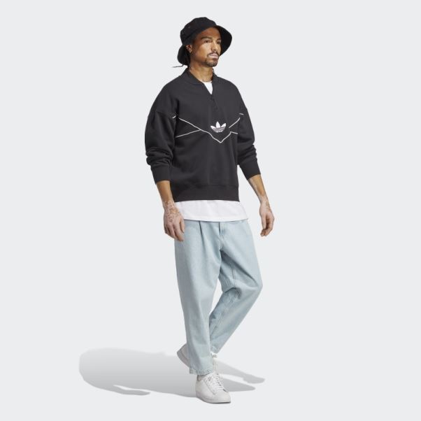 Sweat-shirt à Demi-zip Adidas Adicolor Season Archive Noir