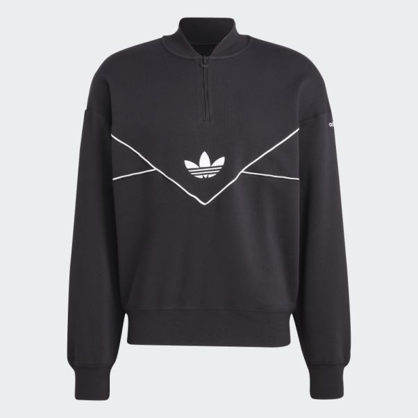 Sweat-shirt à Demi-zip Adidas Adicolor Season Archive Noir