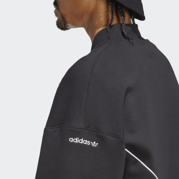 Sweat-shirt à Demi-zip Adidas Adicolor Season Archive Noir