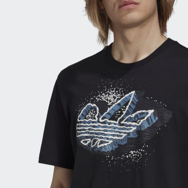 Adidas Rekive Speed T-shirt Graphique Trèfle Mode Noir