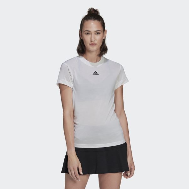 Tee Shirt Tennis Freelift Blanc Adidas