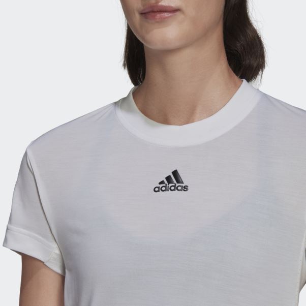 Tee Shirt Tennis Freelift Blanc Adidas