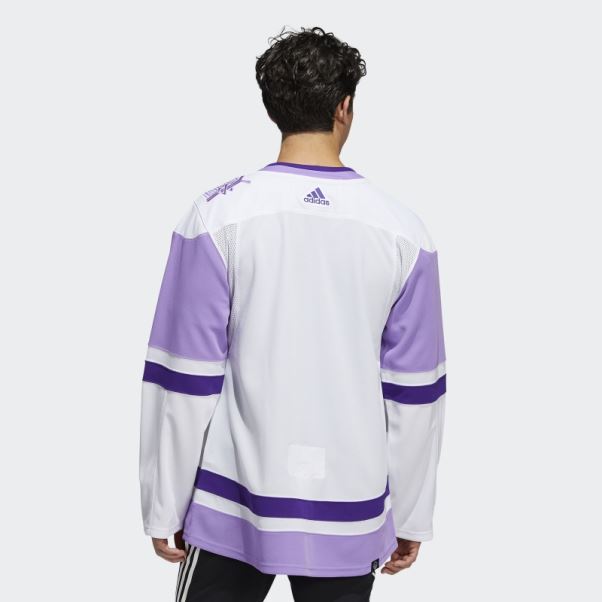 Chandail Blanc Des Canadiens De Hockey Contre Le Cancer Adidas