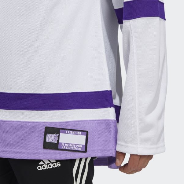 Chandail Blanc Des Canadiens De Hockey Contre Le Cancer Adidas