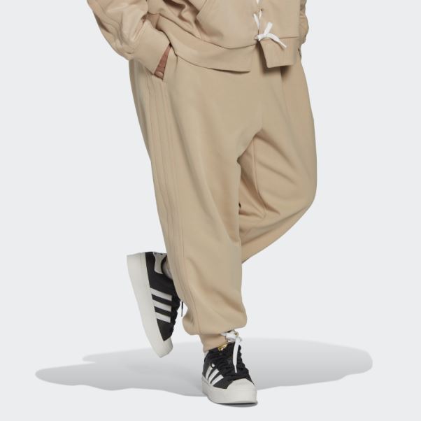 Adidas Pantalon Beige Always Original à Revers Lacé (grande Taille)