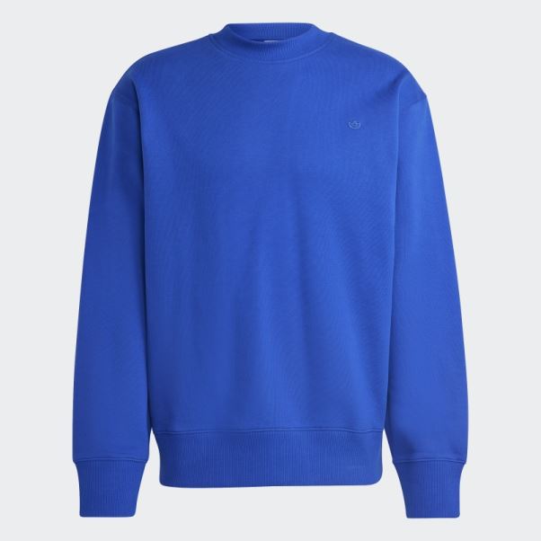 Sweat Adidas Adicolor Contempo Crew French Terry Bleu