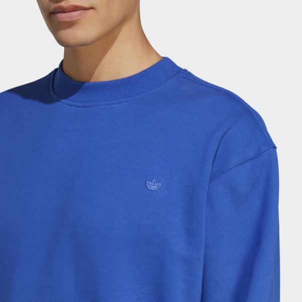 Sweat Adidas Adicolor Contempo Crew French Terry Bleu