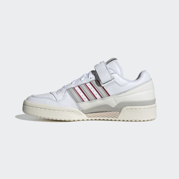 Chaussures Adidas Forum Low Blanc/gris/bleu