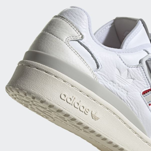 Chaussures Adidas Forum Low Blanc/gris/bleu