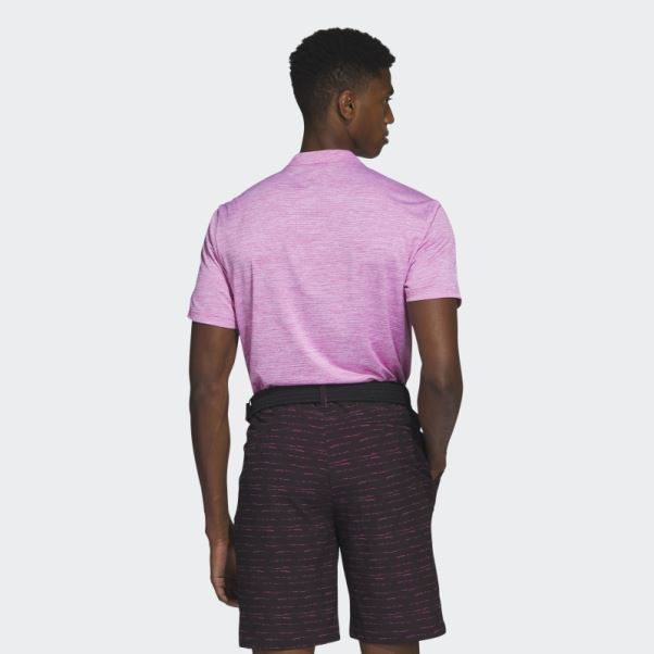 Polo Adidas Fuchsia à Rayures Texturées