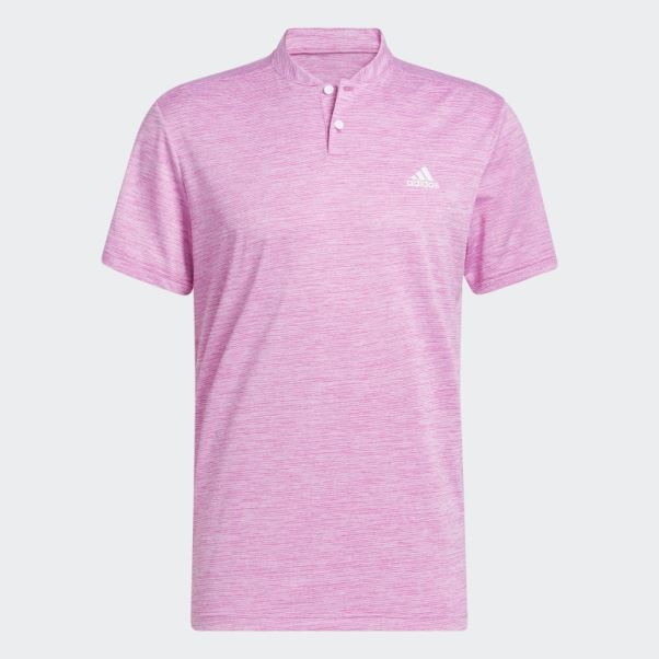 Polo Adidas Fuchsia à Rayures Texturées