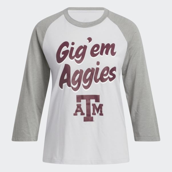 T-shirt De Baseball Adidas Gris à Manches 3/4