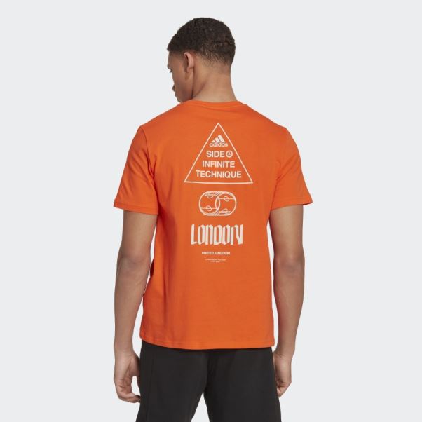 T-shirt Graphique London Orange Adidas
