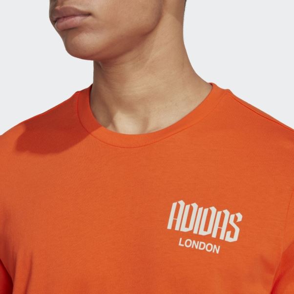 T-shirt Graphique London Orange Adidas