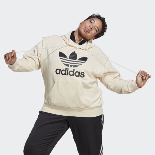 Sweat à Capuche Trèfle Always Original (taille Plus) Blanc Adidas