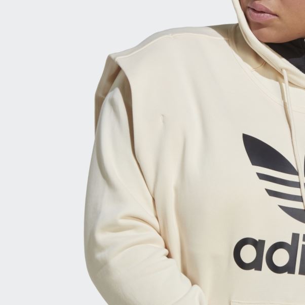Sweat à Capuche Adidas Always Original Trèfle Blanc (taille Plus)