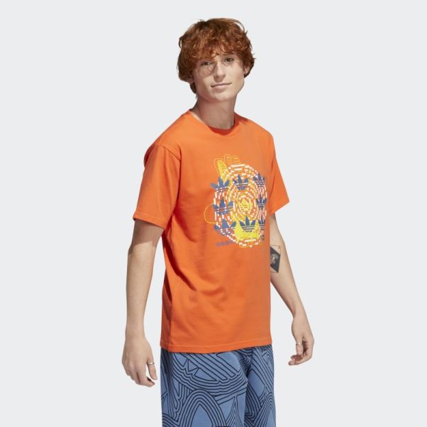 Tee Shirt Hypersport Multi Trèfle Adidas Orange