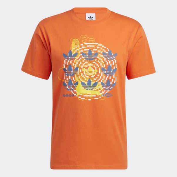 Tee Shirt Hypersport Multi Trèfle Adidas Orange