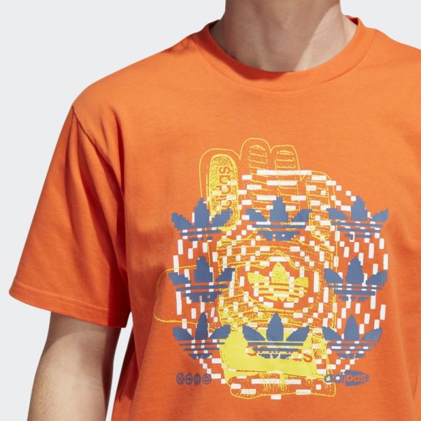Tee Shirt Hypersport Multi Trèfle Adidas Orange