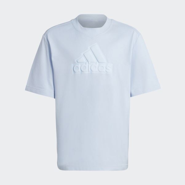 T-shirt En Piqué Logo Future Icons Adidas Bleu Aube