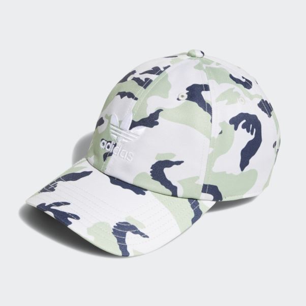 Adidas Casquette Décontractée Camo Trefoil Vert Clair