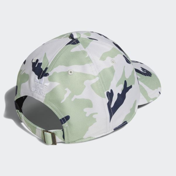 Adidas Casquette Décontractée Camo Trefoil Vert Clair