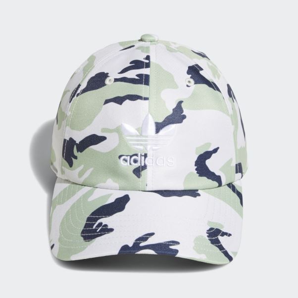 Adidas Casquette Décontractée Camo Trefoil Vert Clair