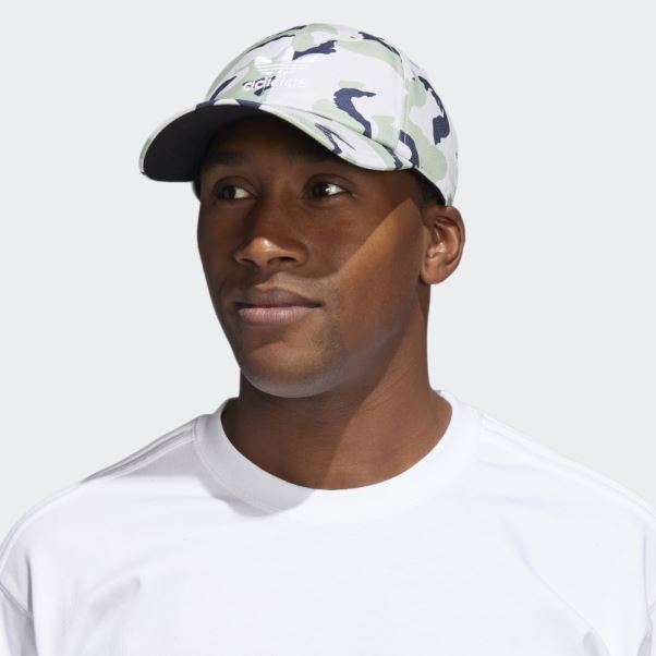 Adidas Casquette Décontractée Camo Trefoil Vert Clair