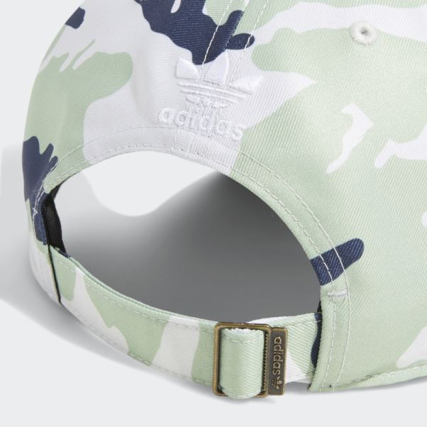 Adidas Casquette Décontractée Camo Trefoil Vert Clair