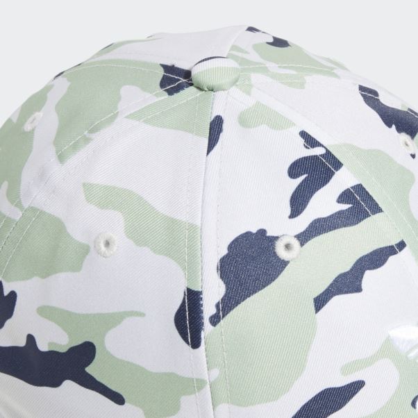 Adidas Casquette Décontractée Camo Trefoil Vert Clair