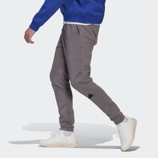 Pantalon De Jogging Polaire Adidas Trace Gris