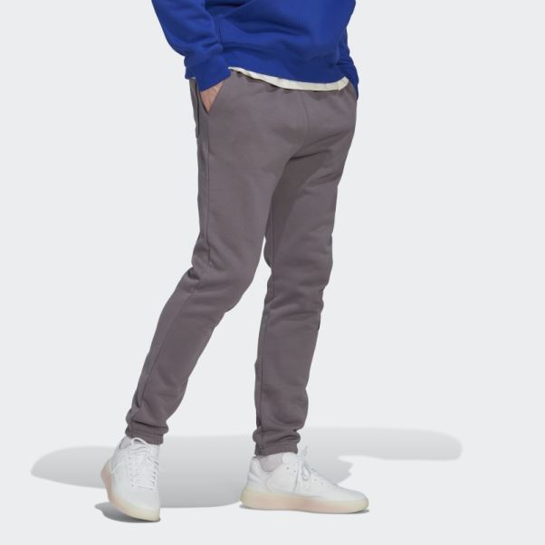 Pantalon De Jogging Polaire Adidas Trace Gris