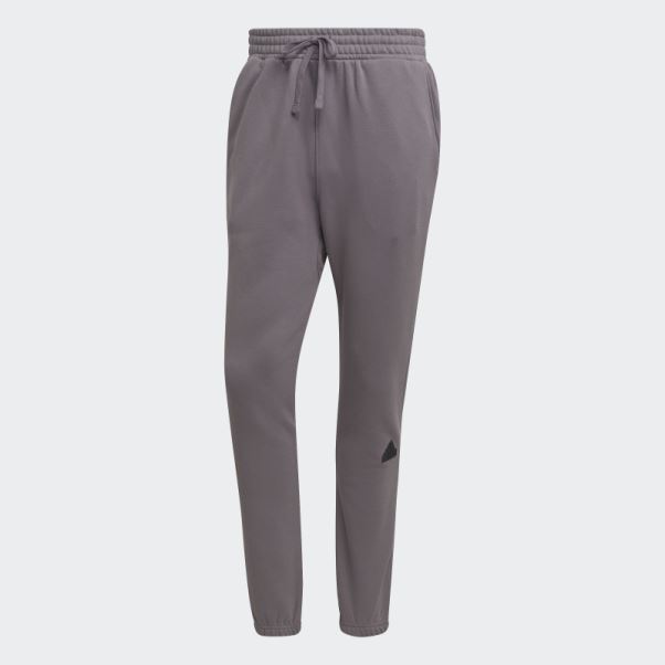 Pantalon De Jogging Polaire Adidas Trace Gris
