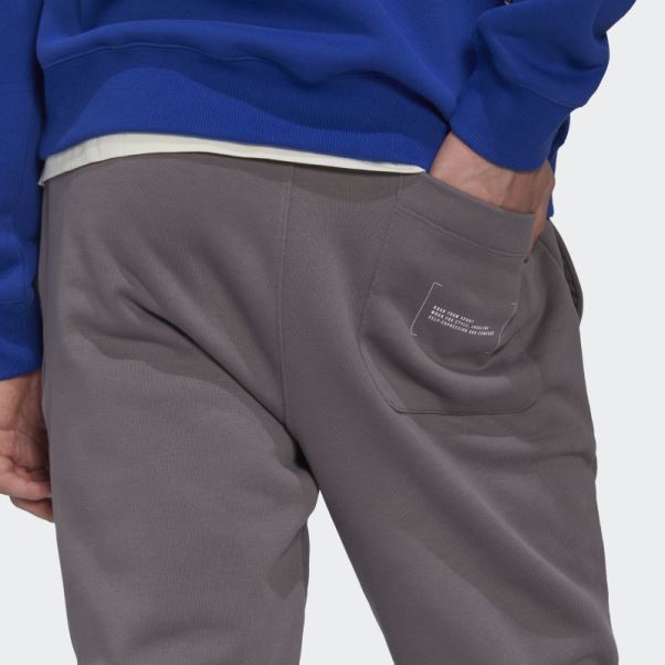 Pantalon De Jogging Polaire Adidas Trace Gris
