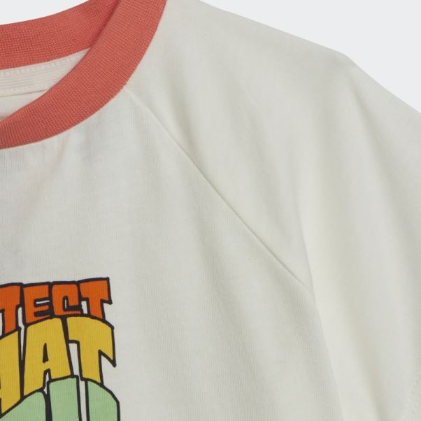 T-shirt Adidas Blanc Imprimé Graphique